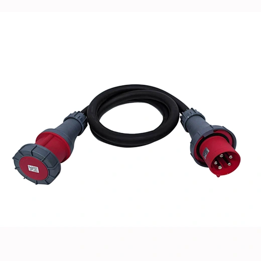 10m 63A 5Pin CEE Waterproof 3-Phase Extension Cable for Outdoor Use